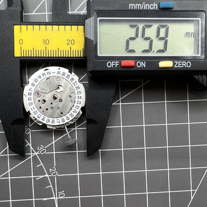 Miyota 8217 automatic watch movement displaying hour, minute, and small second at 9 o'clock.