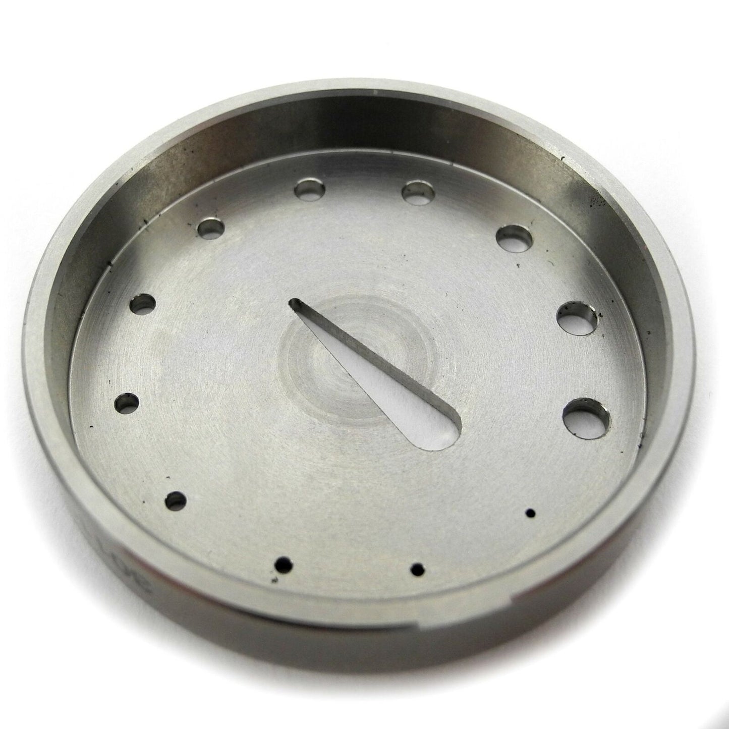 Bergeon 30110 metal tool for precise balance and hairspring holding in watch repair, ensuring accuracy and durability.