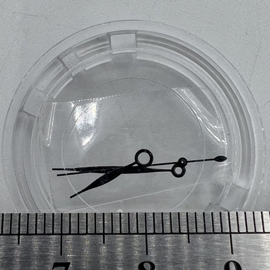 Black polished watch hands 10.5x16x16mm for Tissot 1853 T41 T006 movement, precise fit, sleek design