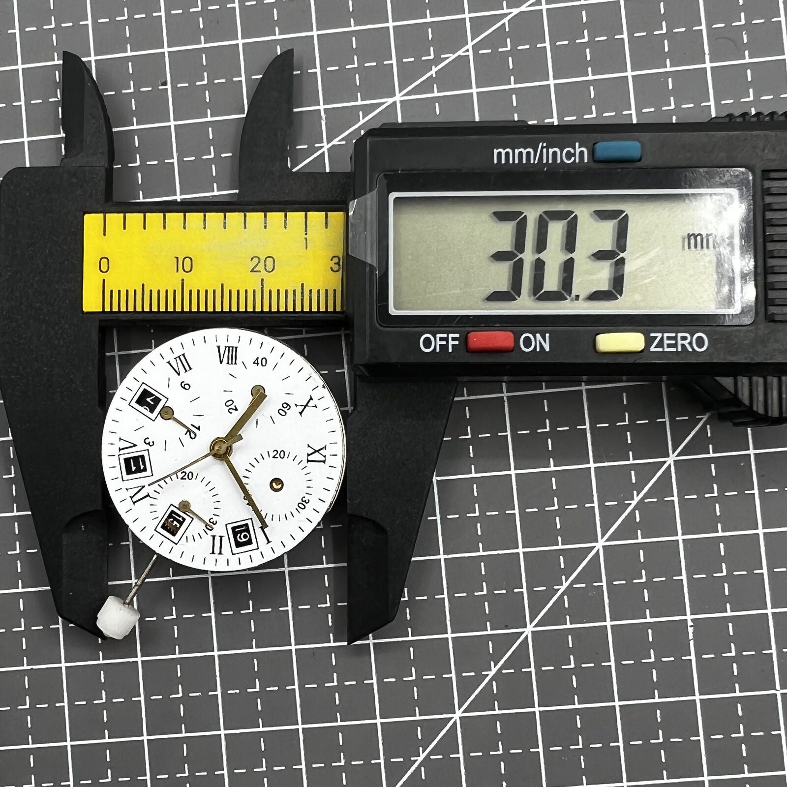 ETA 7750 Automatic Chronograph watch movement showcasing precise single calendar function by ETA.