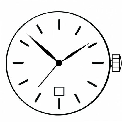 Miyota/Citizen 9019 automatic mechanical watch movement with date display at 3 and 6 o'clock positions.