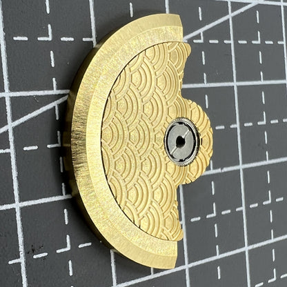 Masse oscillante dorée sculptée Sea Wave pour mouvement Miyota NH35 NH36 