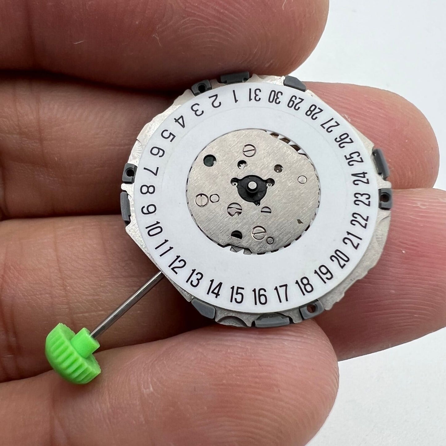 Miyota 4U74 Japan quartz movement watch accessory with date display at 6 o'clock, single calendar feature.