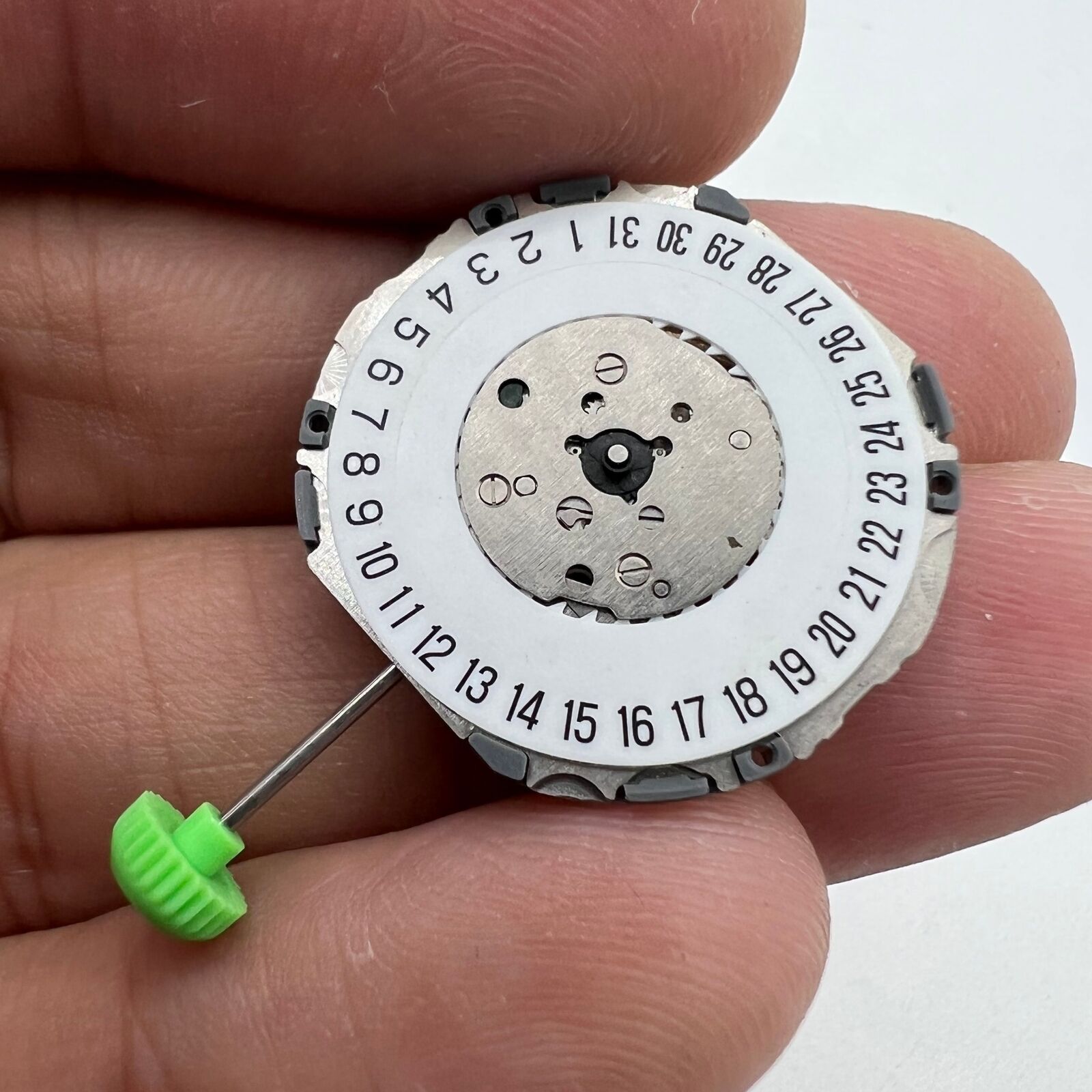 Miyota 4U74 Japan quartz movement watch accessory with date display at 6 o'clock, single calendar feature.