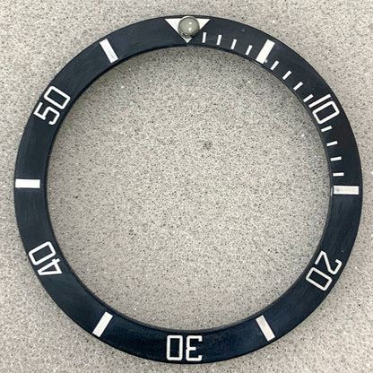 38 mm/30,8 mm schwarz matt poliert GMT SUB Keramik Uhr Lünette Einsatz Uhrenteile