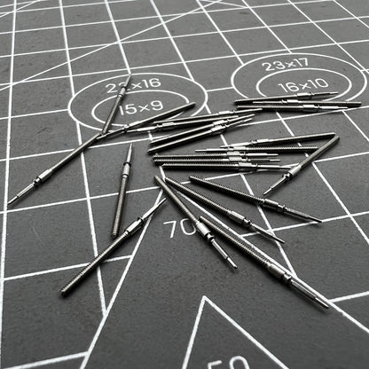 Precision ETA 2824 winding stem for watch repair, ensuring smooth movement.