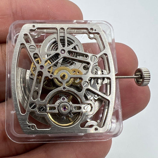 Asiatisches HZ1C01A Silbernes, tonnenförmiges, automatisches mechanisches Uhrwerk