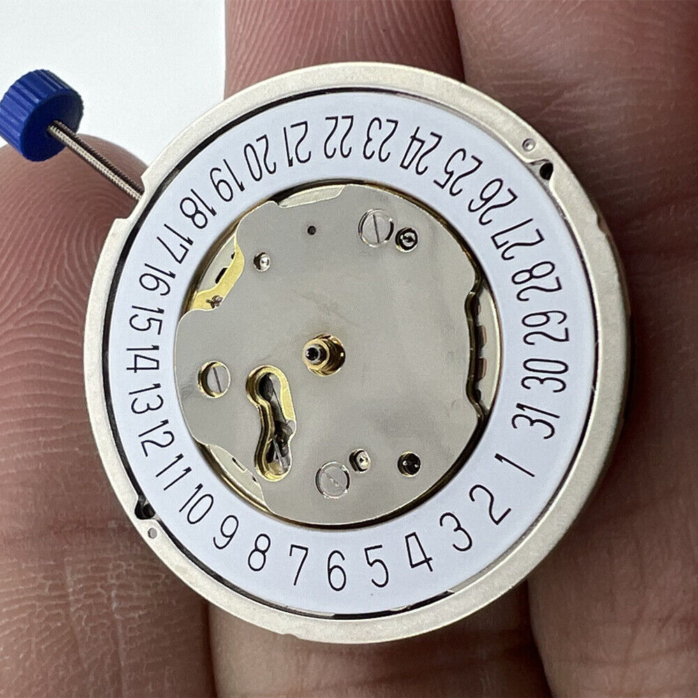 Ronda 5040D Swiss quartz watch movement with date at 6 for precise timekeeping.