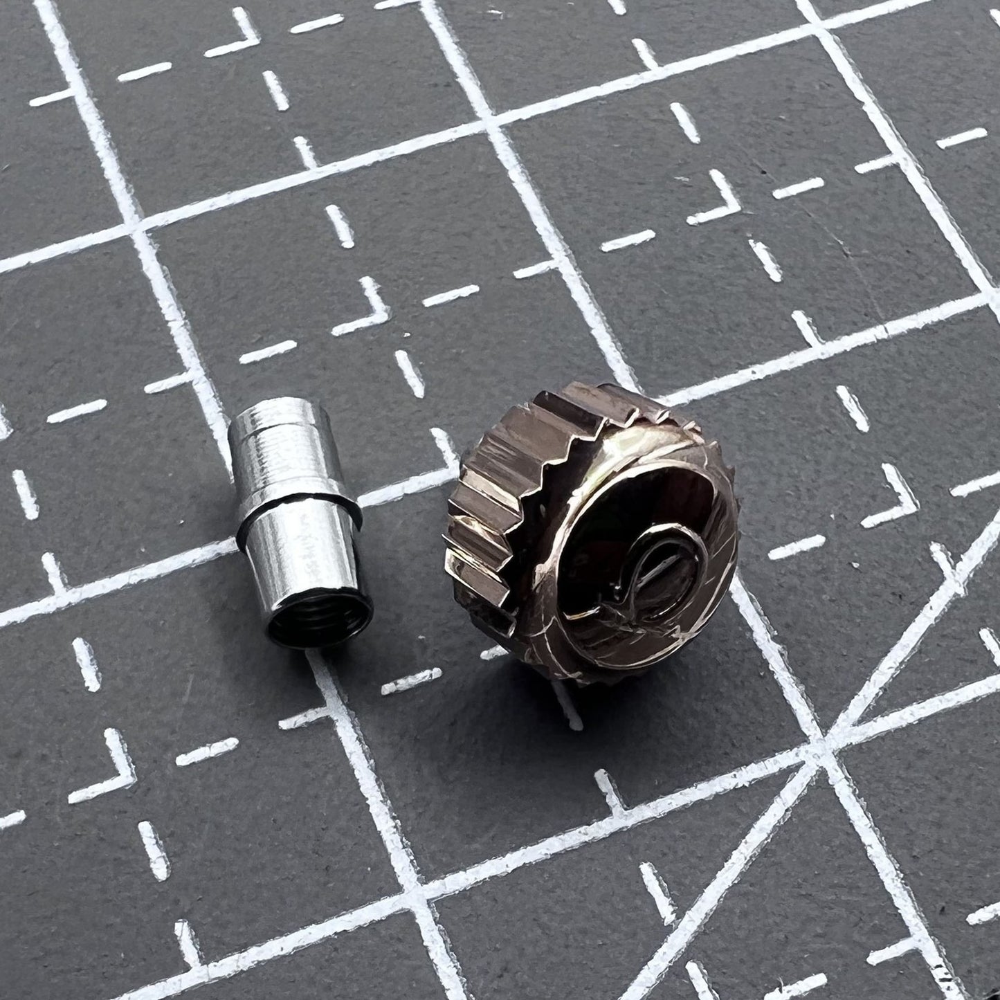 6.0mm Roségoldene Uhrenkrone mit Rohr passend für OMEGA Seamaster 300