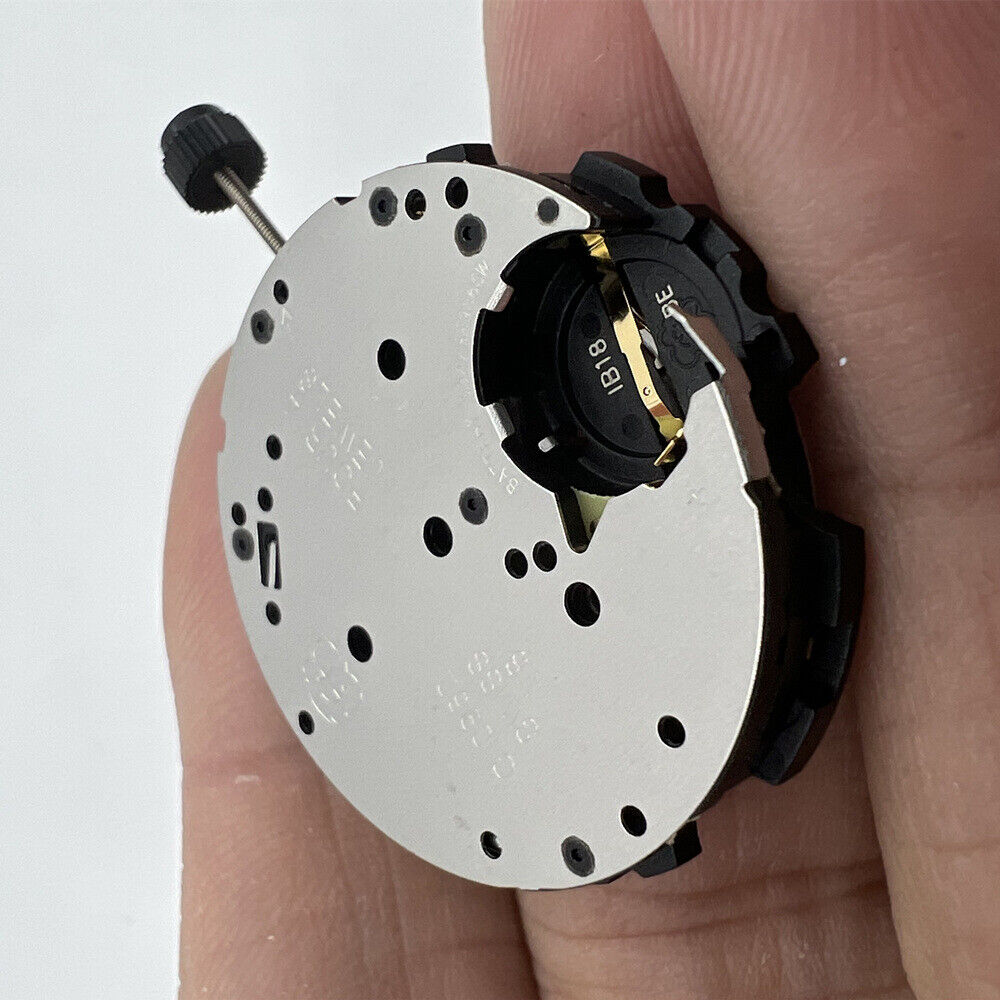 ETA G10.962 Swiss quartz chronograph watch with three subdials, date display, and precision movement.