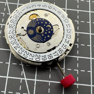 ISA 1198 Quartz Movement Swiss Made Movement Moon Star Phase Watch Repair Part