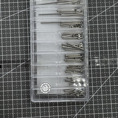 Vis pour bracelet de montre en laiton de 1,5 mm d'épaisseur, acier inoxydable, tailles 8 à 28 mm