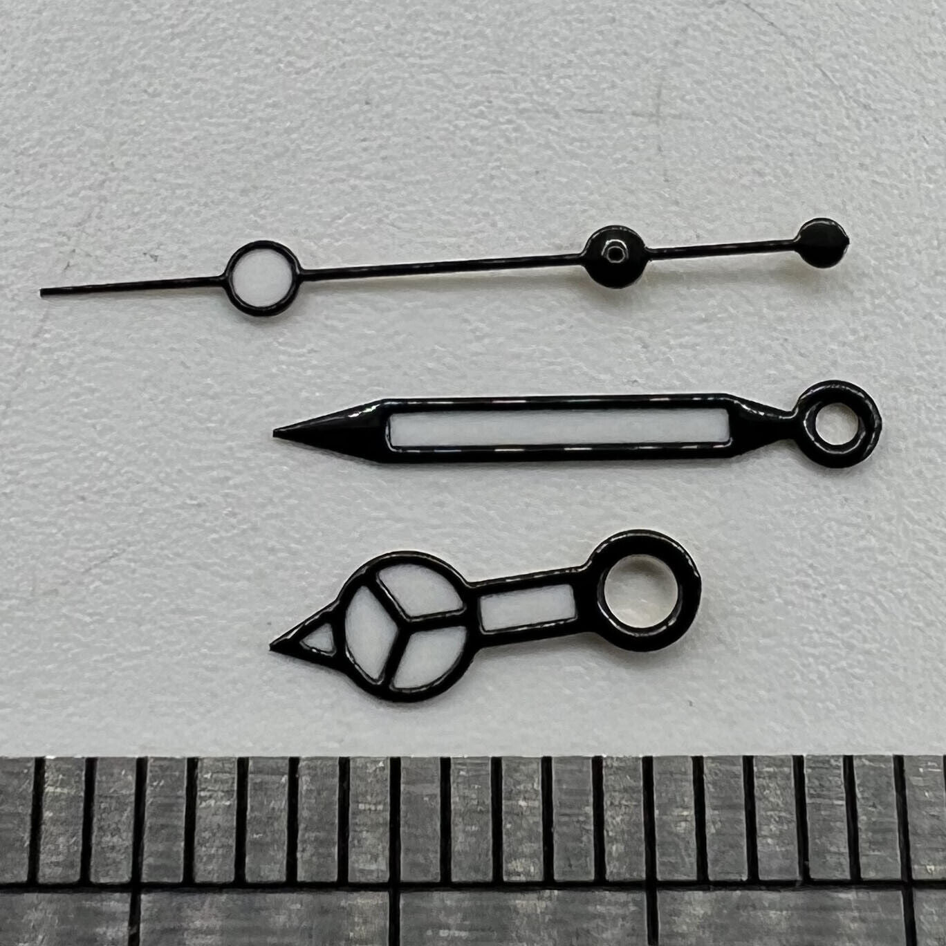 Green luminous watch hands set for NH35 NH36 movement, including lightening second hands