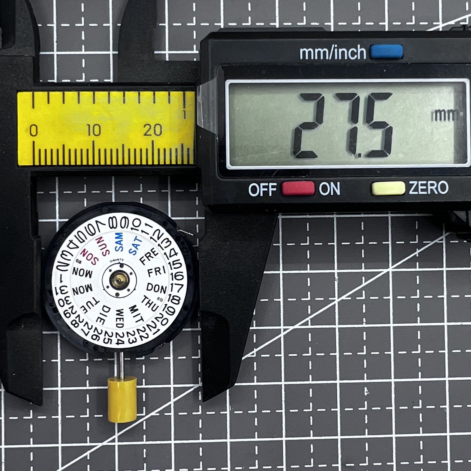 Seiko 5M63A quartz watch movement, precision Japan model for reliable timekeeping.
