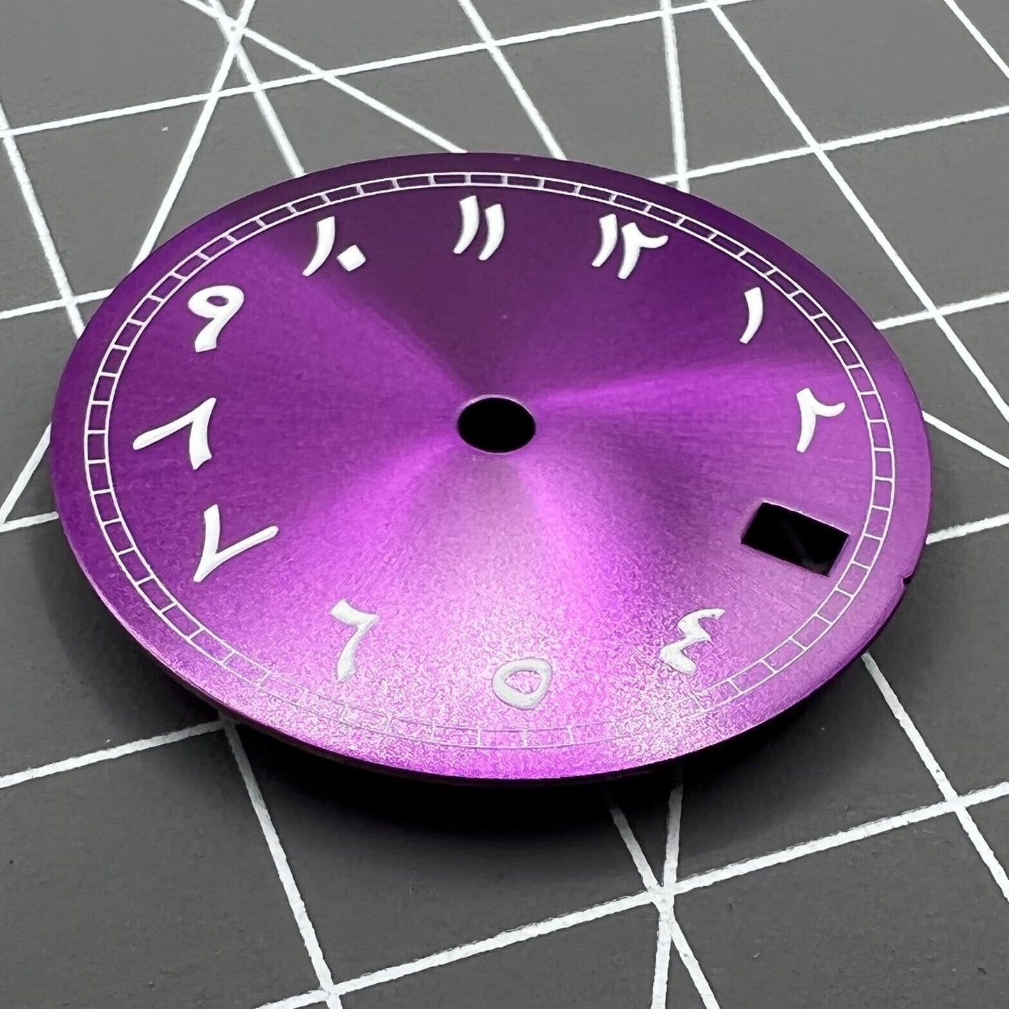 28.50mm AB-4-#4 watch dial with Arabic numerals, compatible with NH35 NH35A movement, classic design by AB-4.