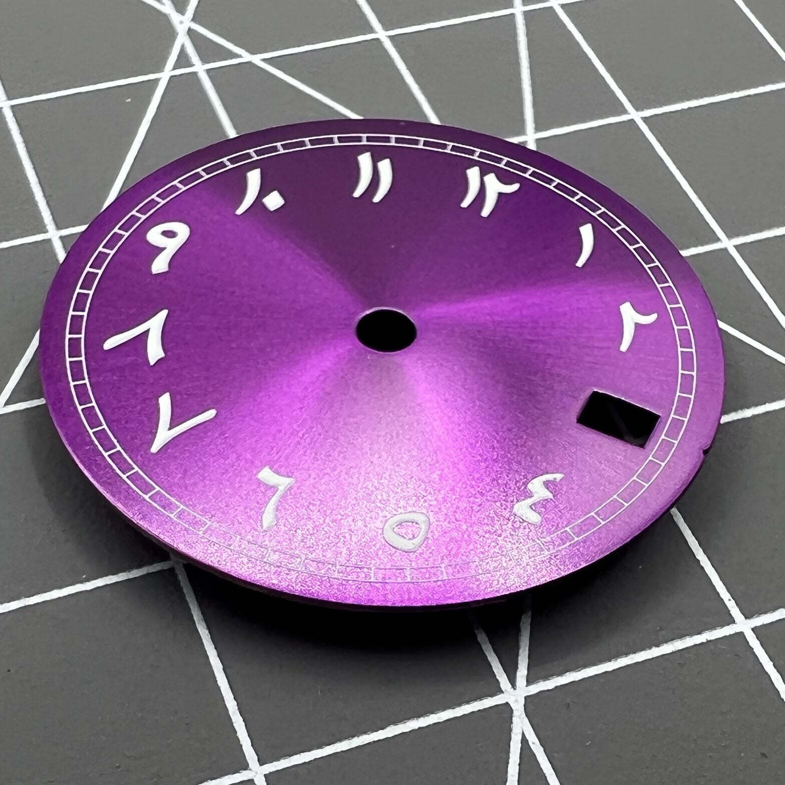 28.50mm AB-4-#4 watch dial with Arabic numerals, compatible with NH35 NH35A movement, classic design by AB-4.