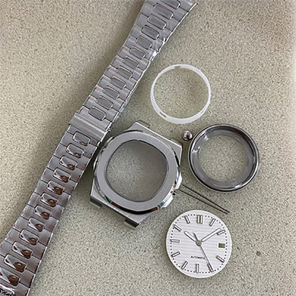 Watch Case+Strap+Dial+Hands 41mm Stainless Steel Sapphire Glass for NH35/36