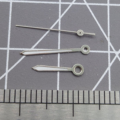 Arrow 13mm silver-trimmed arrow-shaped watch hands for Miyota 2315 & 2035 by Arrow.