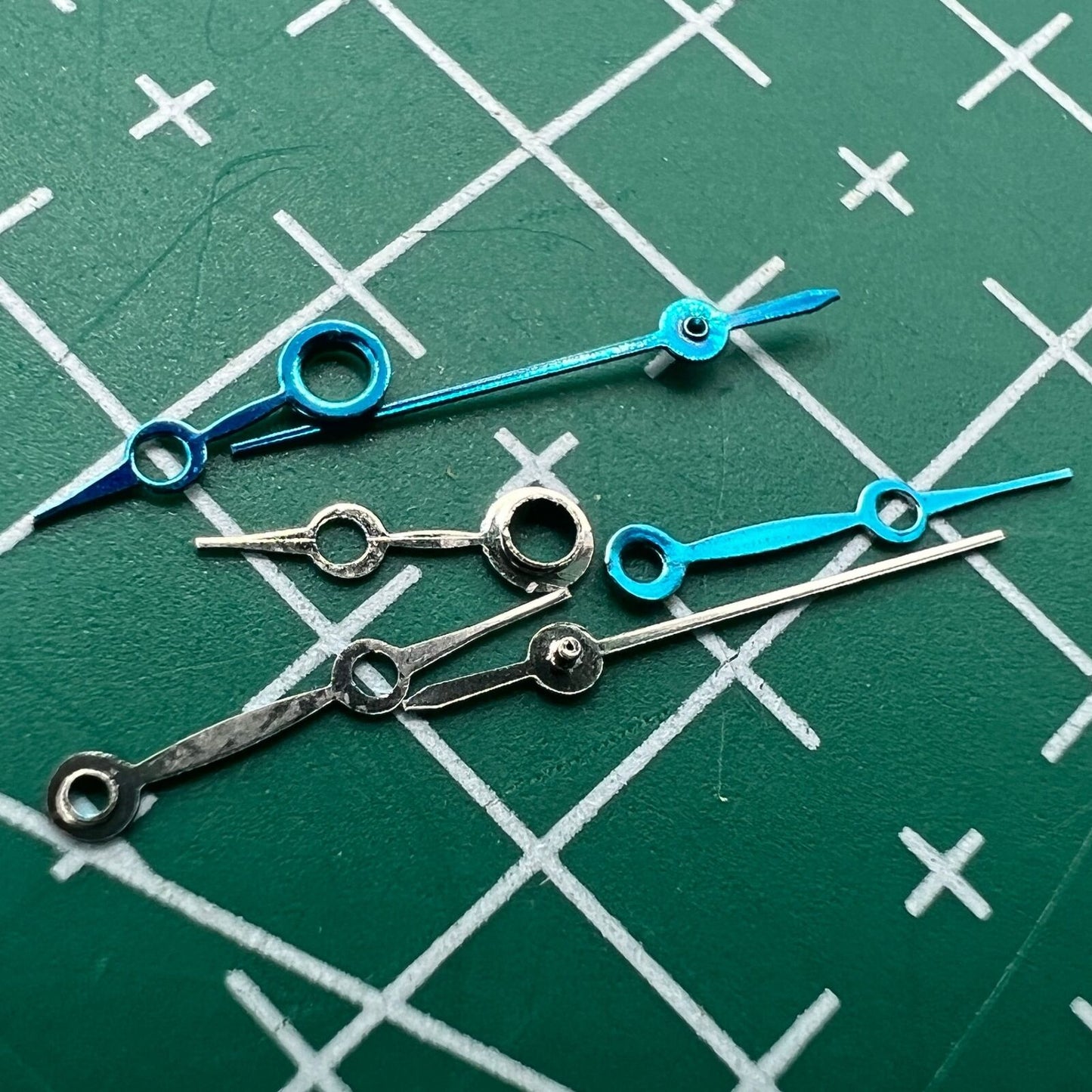 Blue watch hands set for Miyota 2035 movement, lengths 12mm/10mm/7mm, brand NO.1242 accessory.