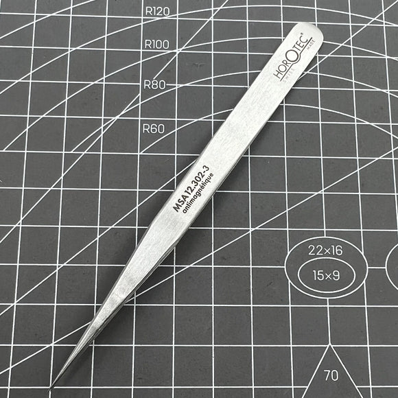 Swiss Horotec MSA12.302-3 Antimagnetic Fine Tweezers for Hairsprings