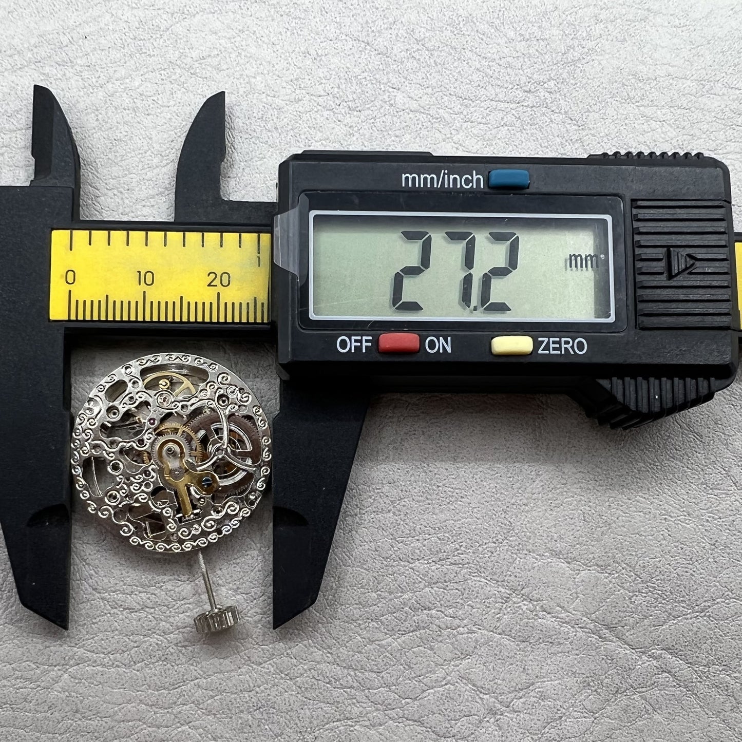 Hangzhou 2189 Automatikwerk Hohler Silberner Rotor Drei Zeiger Uhr