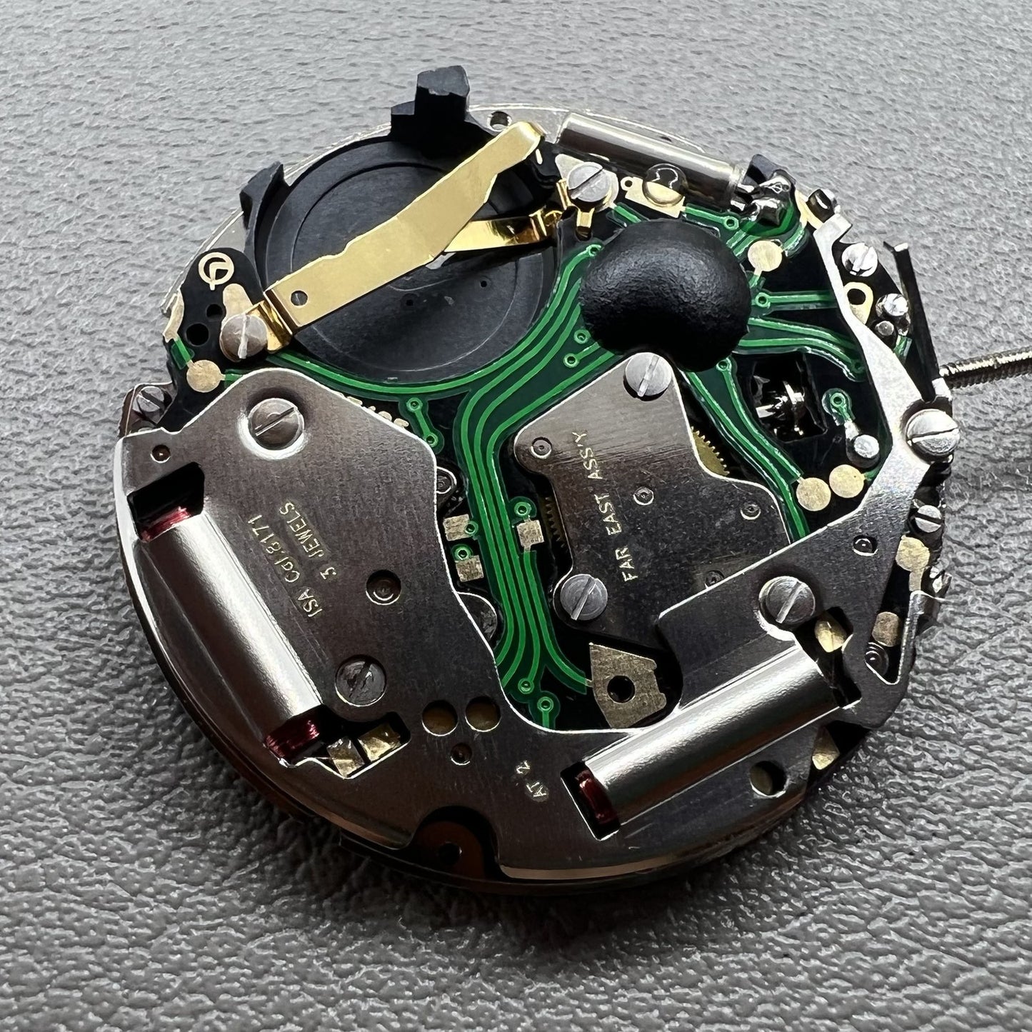 Schweizer Silber ISA 8171 Quarzbewegung 5 Hände Datum bei 6 Uhr Teil