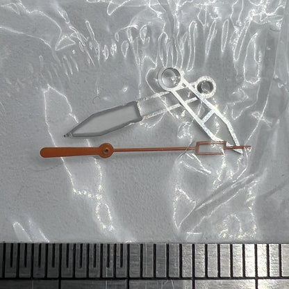 Aiguilles de montre d'occasion vertes luminescentes avec garniture argentée pour ETA2836/2846/2824/2846