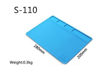 Heat-Resistant Soldering Station Silicon Soldering Mat Work Pad Desk Platform