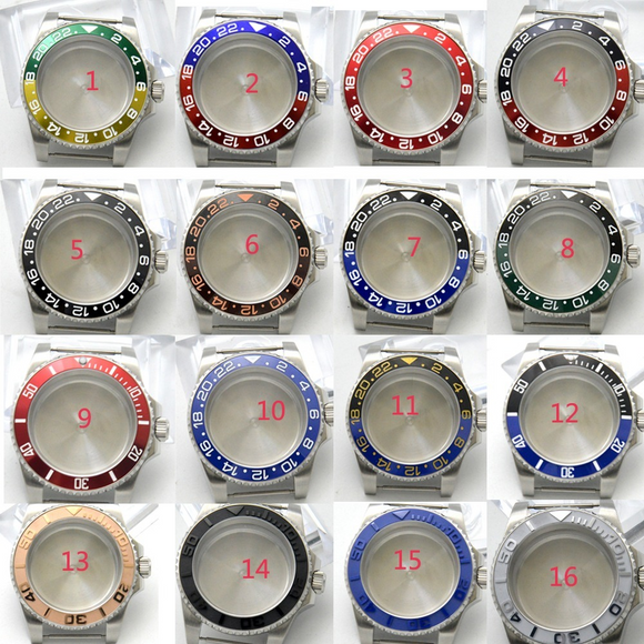 40MM Automatic Yacht Watch GMT Case Suitable for NH35/36 Movement Sapphire Glass