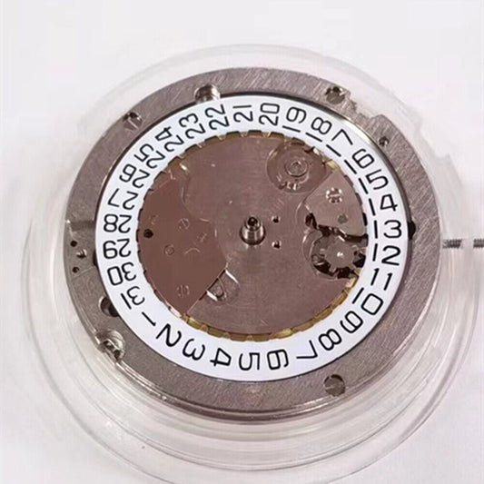 Seagull ST2551 automatic watch movement with 3 hands and date display at 3 o'clock, China made.