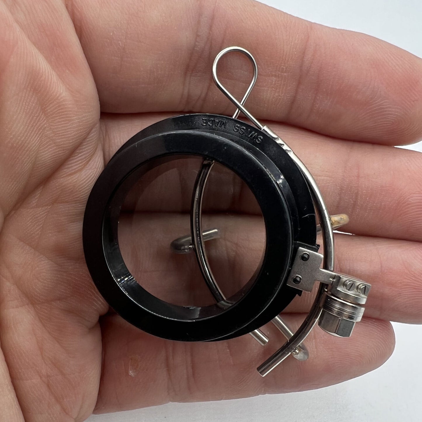 Swiss Made Bergeon 1492 Right Eye Ary Spectacle Loupe for precise watch repair and detailed craftsmanship.