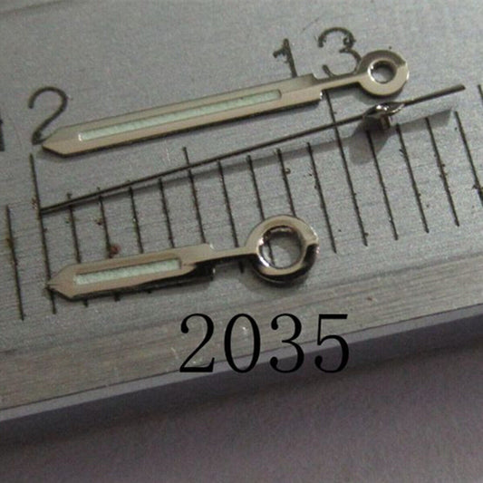 Aiguilles lumineuses argentées de 11,5 mm pour montres Miyota 2035, 2115, 2105, 2305 et 2315