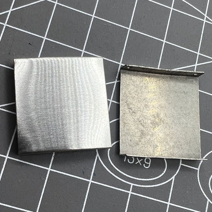 Silver 3-fold watch strap buckle extenders, 18 pieces in 9 sizes for bracelet adjustments.