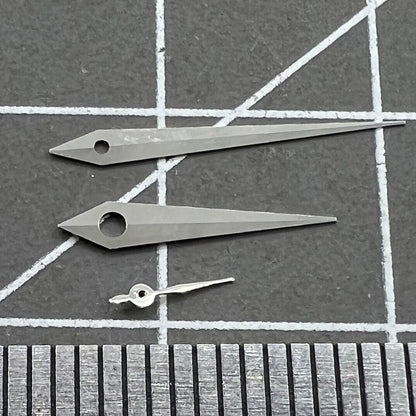 Aiguilles de montre en forme de flèche, argent poli, 10 x 14 x 4,5 mm, pour mouvement à quartz 1L45 