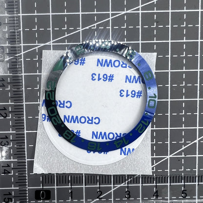38mm Keramik Uhr Lünette Slope Blau + Schwarz Ring Grüne Schrift GMT für SUB 
