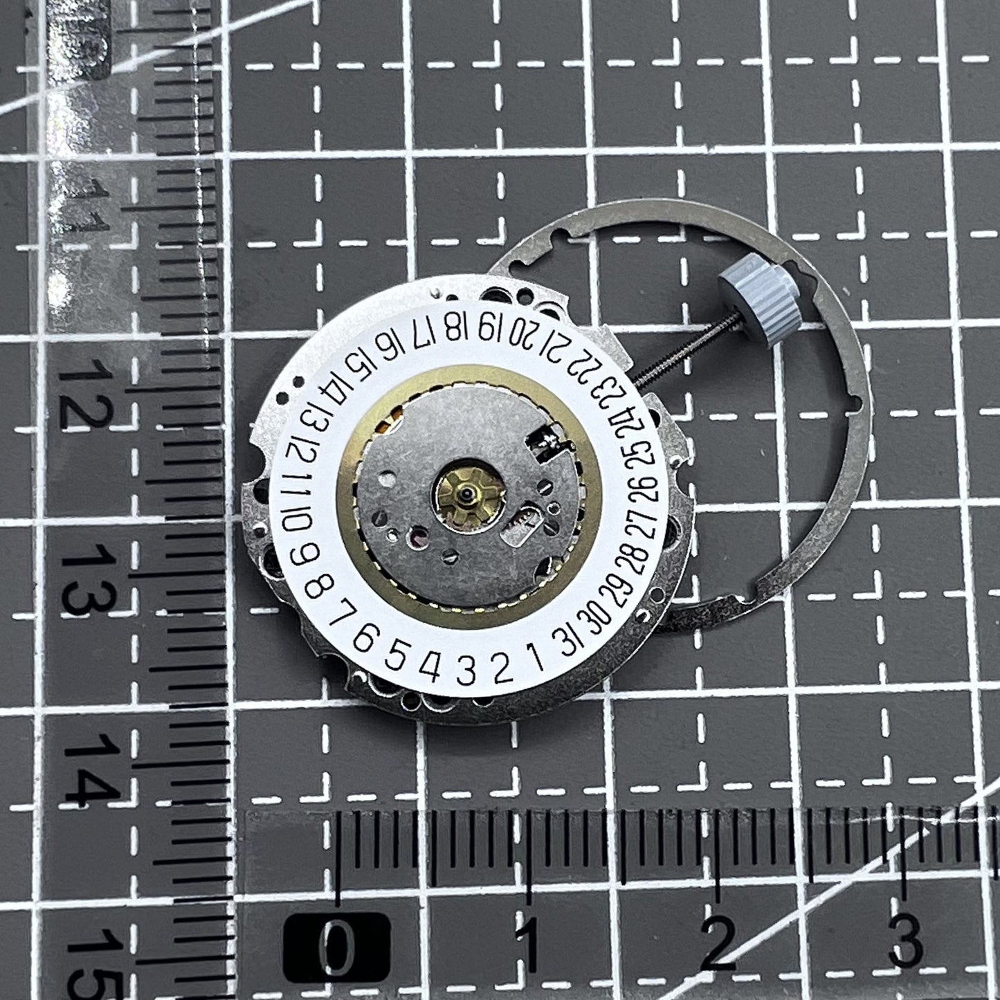 Swiss Ronda 705 quartz watch with date display at 6 o'clock, elegant design for everyday wear.