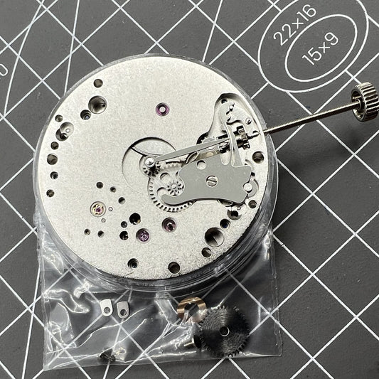 Asian Seagull ST3621 mechanical watch movement with ETA 6498 second at 6, replacement part.