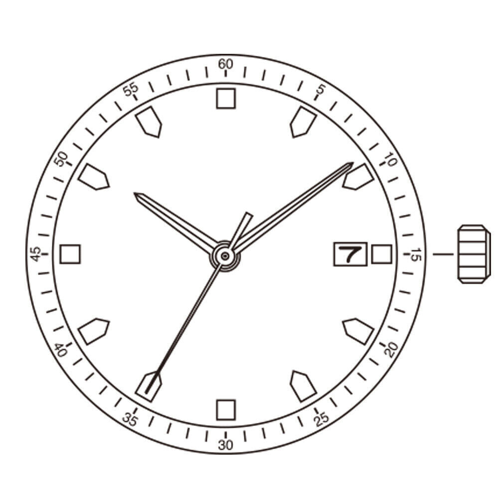 Miyota / Citizen 8215 Silver Plated Japan Automatic Mechanical Movement
