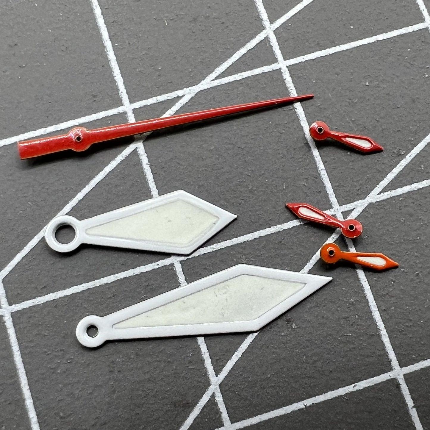 2 Sets/Pack Green Lume White Trim Watch Hands for Miyota OS10 0S10 Movement