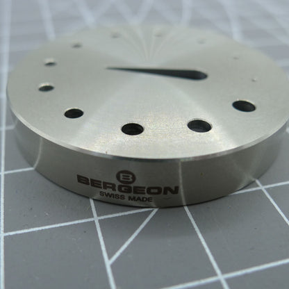 Bergeon 30110 Swiss Made tool for precise watch balance and hairspring adjustments in repair.