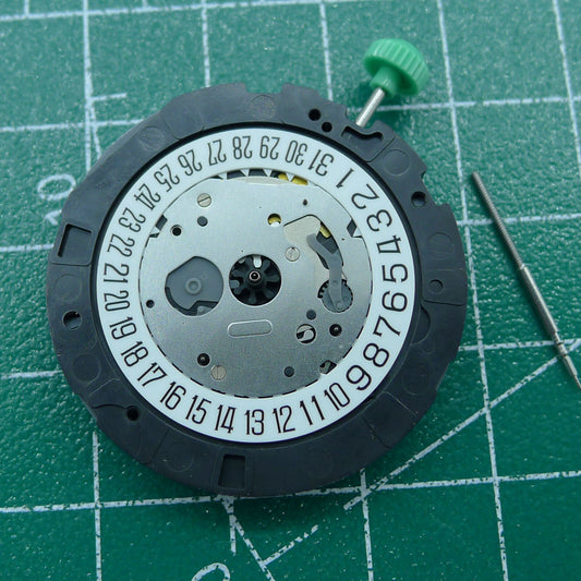 Wholesale Japan Made Miyota OS20 quartz watch movement with date display at 6 o'clock, precise timekeeping.