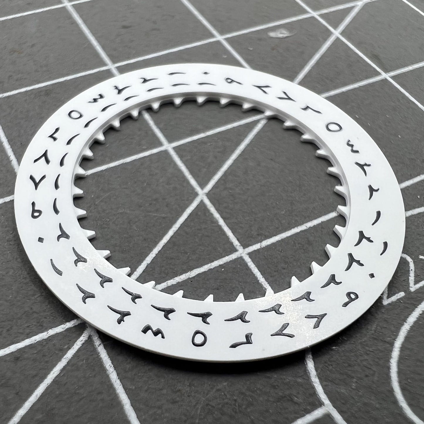 Arabic date disk wheel for Seiko NH35 automatic mechanical watch movement, precise replacement part.