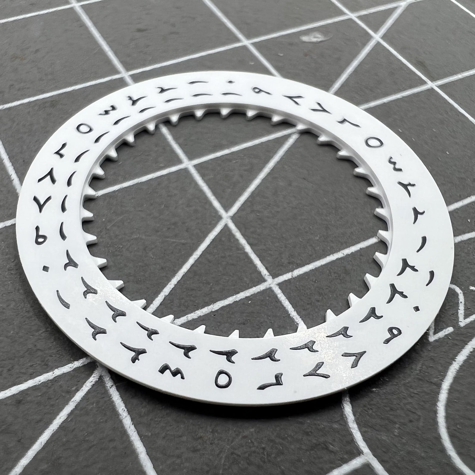 Arabic date disk wheel for Seiko NH35 automatic mechanical watch movement, precise replacement part.