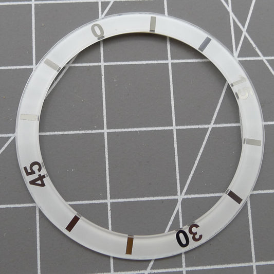 36 mm weiße Ziffern-Keramik-Uhrenlünette für Herren- und Damenuhren