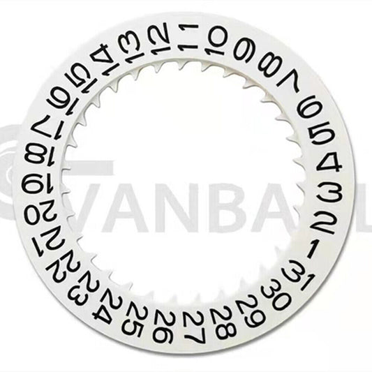 Roue de date blanche adaptée au mouvement NH35 NH36 Date@3