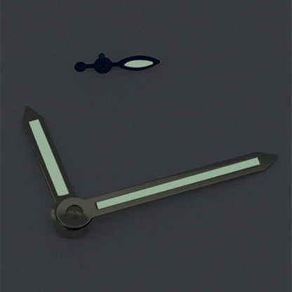 Silver Trim Arrow Shaped Green Lume Watch Hands for ST3600/ST3620/ETA6497/6498