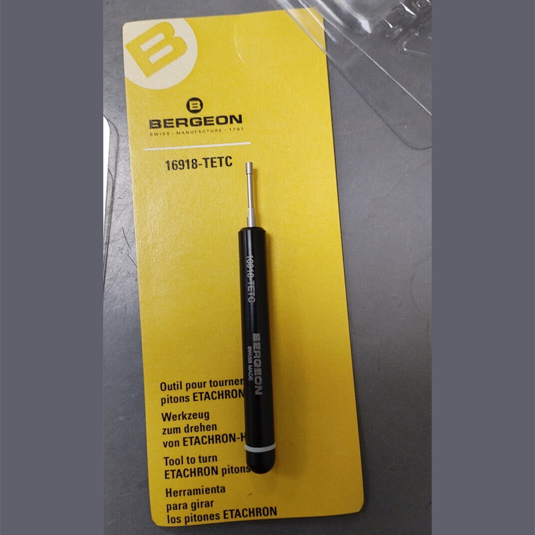 Bergeon 31081-TETC precision screwdriver for ETACHRON pitons adjustment in watch accessories.