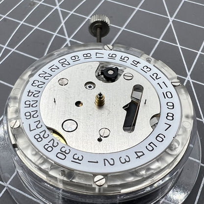 Genuine ETA C01.211 Swiss Made Chronograph Mechanical Movement 1853 White Dial