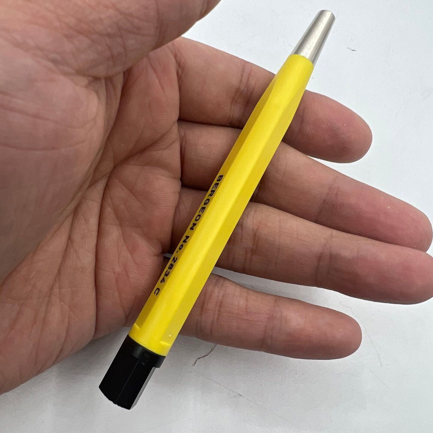 Bergeon 2834-C Swiss scratch brush for precise watch glass repair and accessory maintenance