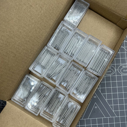 Set of 260 AB-605EL150 stainless steel extra long spring bars, 1.5mm diameter for watch straps.